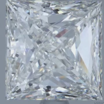 2.13 Carats Princess Cut White Lab Grown Diamond