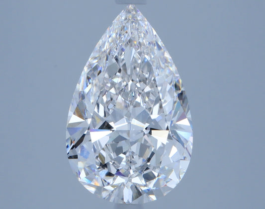 2.79 Carats Pear Shape White Lab Grown Diamond