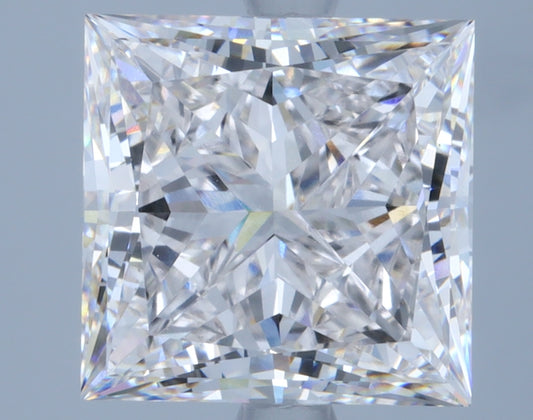 3.68 Carats Princess Cut White Lab Grown Diamond