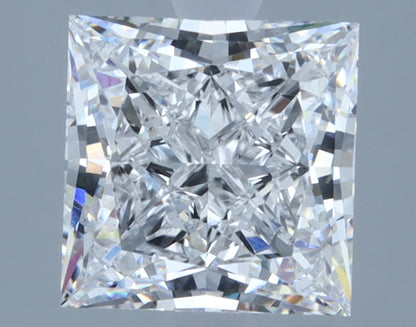 2.08 Carats Princess Cut White Lab Grown Diamond