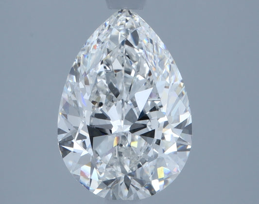 2.16 Carats Pear Shape White Lab Grown Diamond